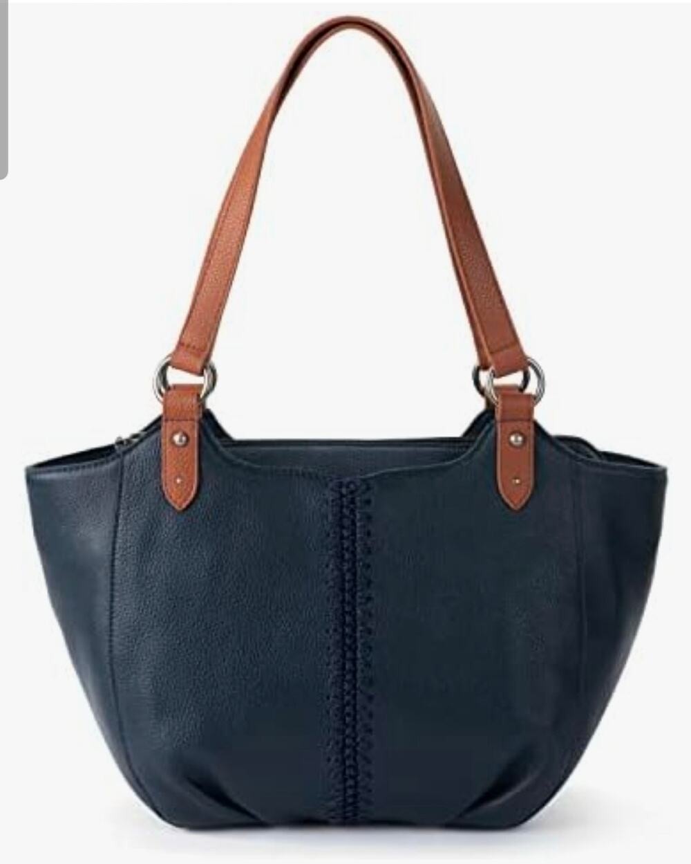 The Sak Las Bolinas Leather Satchel in Indigo Blue